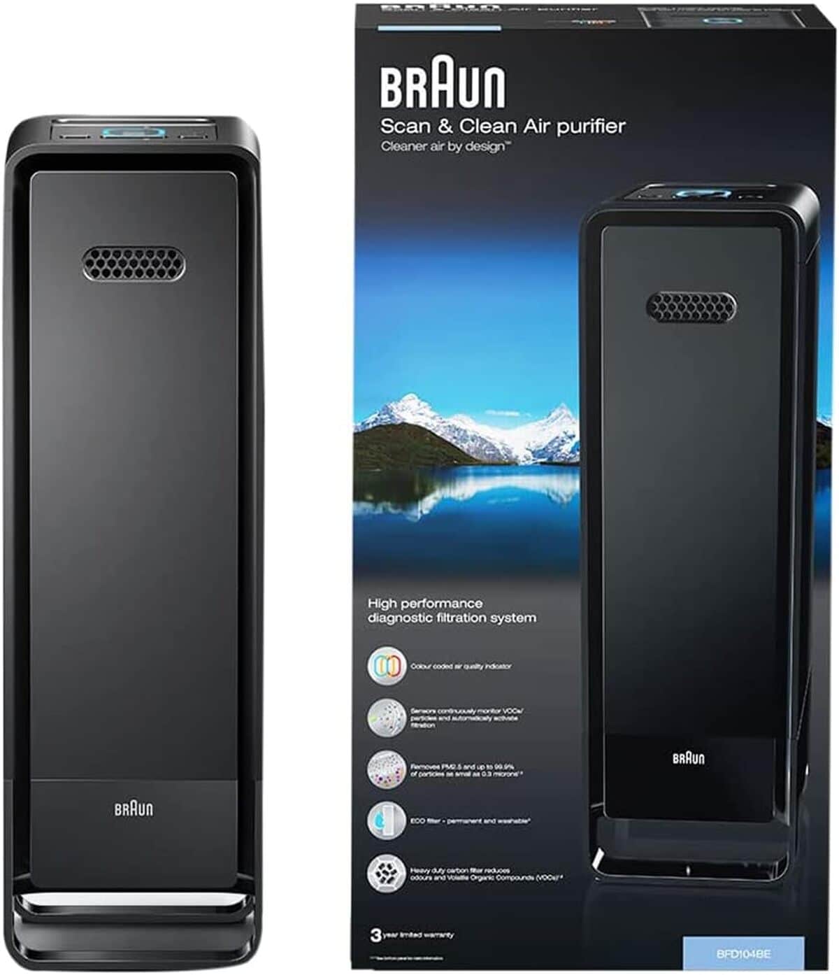 Test du Braun Scan & Clean BFD104BE : l'efficacité purifiante pour grandes pièces