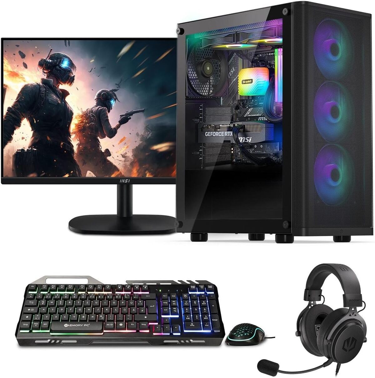 Test : pC de jeu Ryzen 3 3200G avec écran 24" et accessoires complets