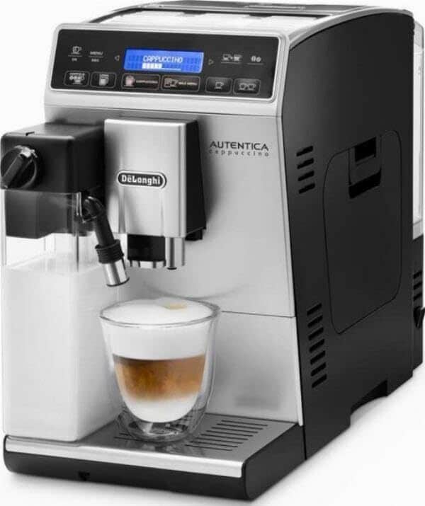 De'Longhi Autentica Machine expresso avec broyeur, technologie exclusive boissons lactées ETAM29.660.SB, 1.4L, Argent et Noir [Classe énergétique A+]