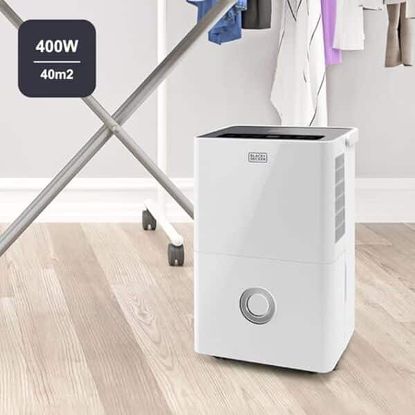 Découvrez les performances du déshumidificateur BLACK+DECKER BXDH20E, un allié polyvalent pour un intérieur sain et confortable. Profitez d'une technologie efficace pour contrôler l'humidité chez vous.