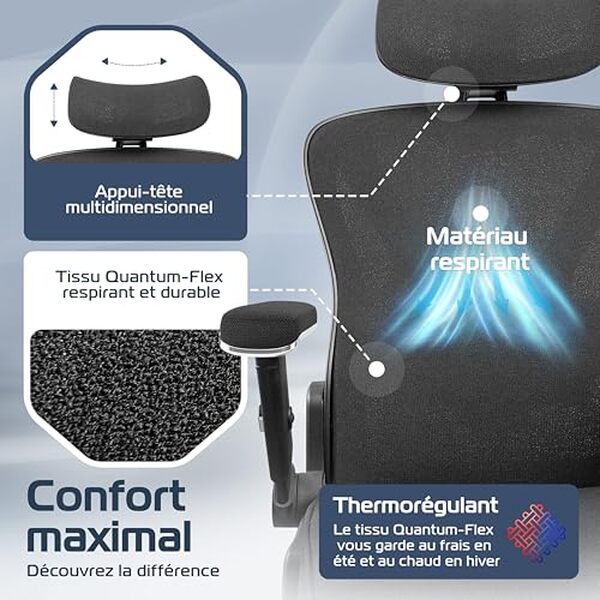 Découvrez notre évaluation approfondie de la chaise de bureau clouvou PowerSeat : confort, ergonomie et design pour un espace de travail optimisé.