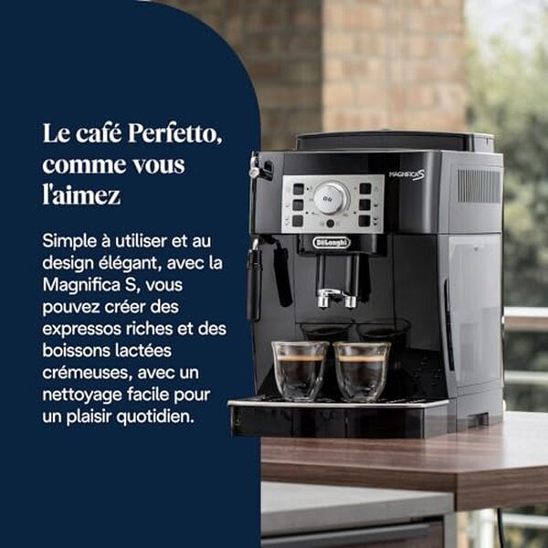 Découvrez notre avis sur la machine à café De'Longhi Magnifica S ECAM22.110.B et pourquoi elle offre un café parfait. Performance, design et fonctionnalité au rendez-vous.