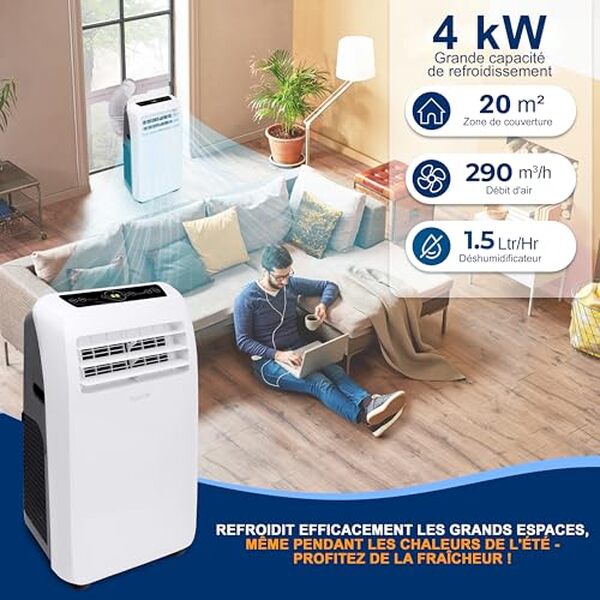 Découvrez le test du climatiseur mobile SereneLife 9000 BTU : une solution 3-en-1 efficace et silencieuse pour rafraîchir, ventiler et déshumidifier votre espace cet été